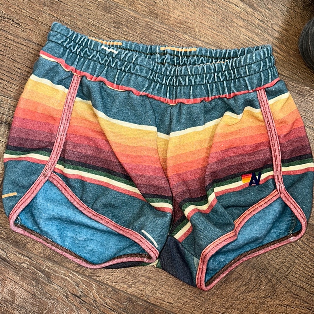Aviator Nation TULUM RAINBOW JOGGER SHORTS